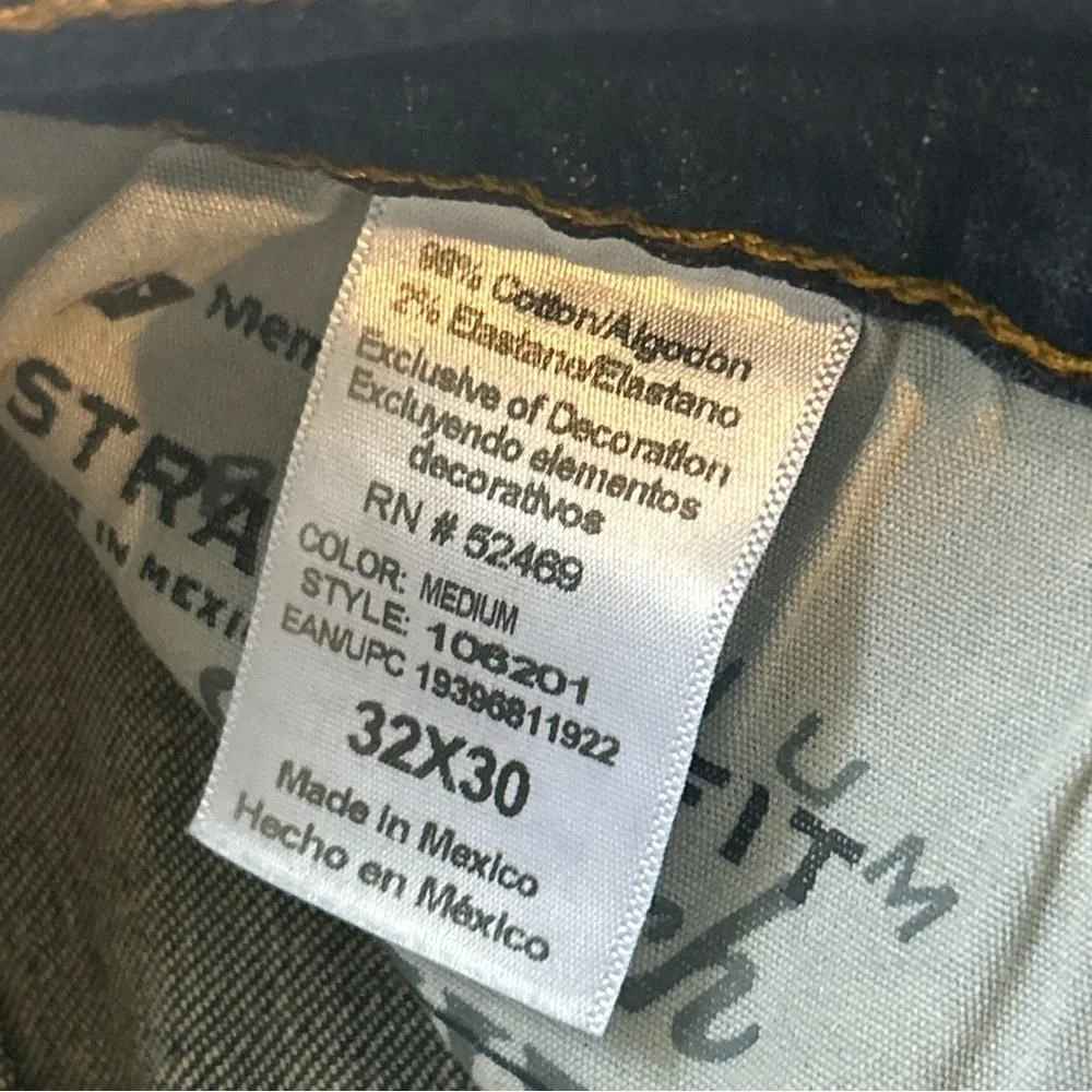 Members Mark Men’s Jeans Straight Fit 32 x 30 NWT